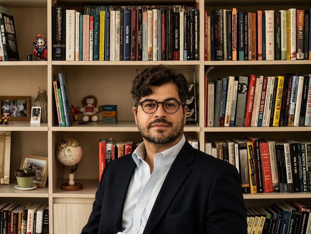 Francisco Urdinez in his office